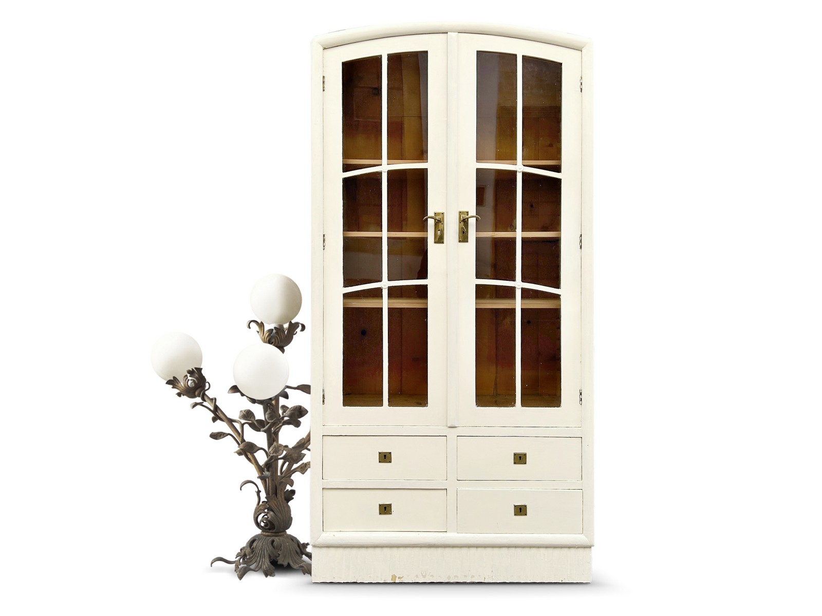 Antike Jugendstil Schrankvitrine Massivholz Möbel um 1890-1920 Antike Jugendstil vitrine Massivholz Möbel shabby chic Schrank Antiquität Artdeco