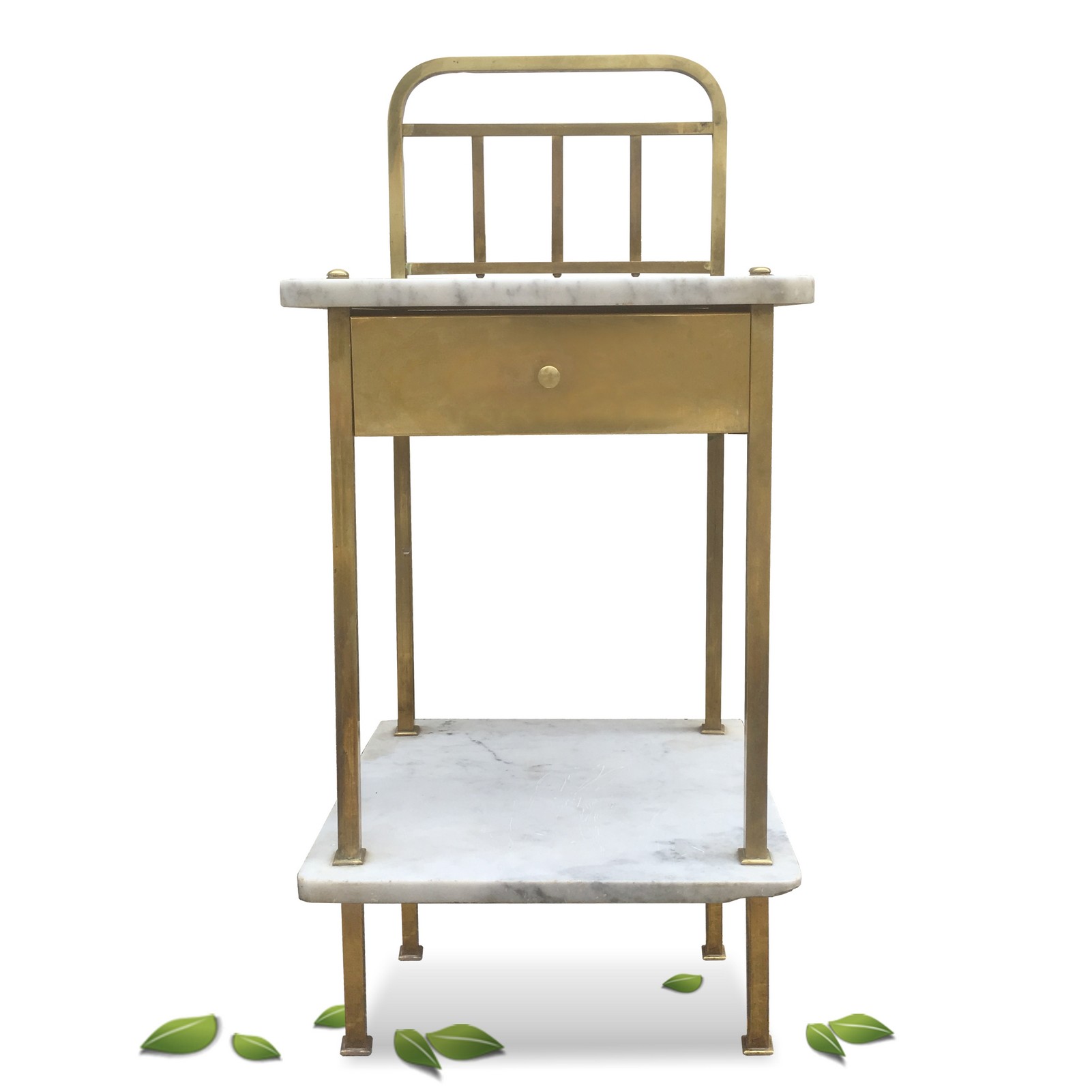 Nachttisch antik Jugendstil Nachtkasten Marmor Messing Schrank Kommode Nachttisch Jugendstil Messing Marmor Tisch