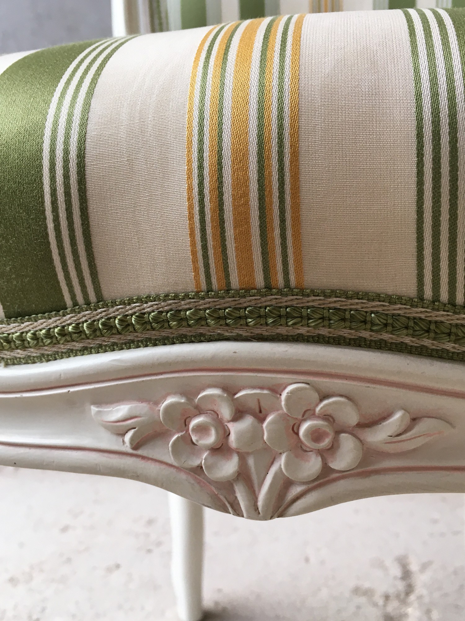 Stühle Barockstil creme grün Landhausstil Sessel Speisezimmer ShabbyChick