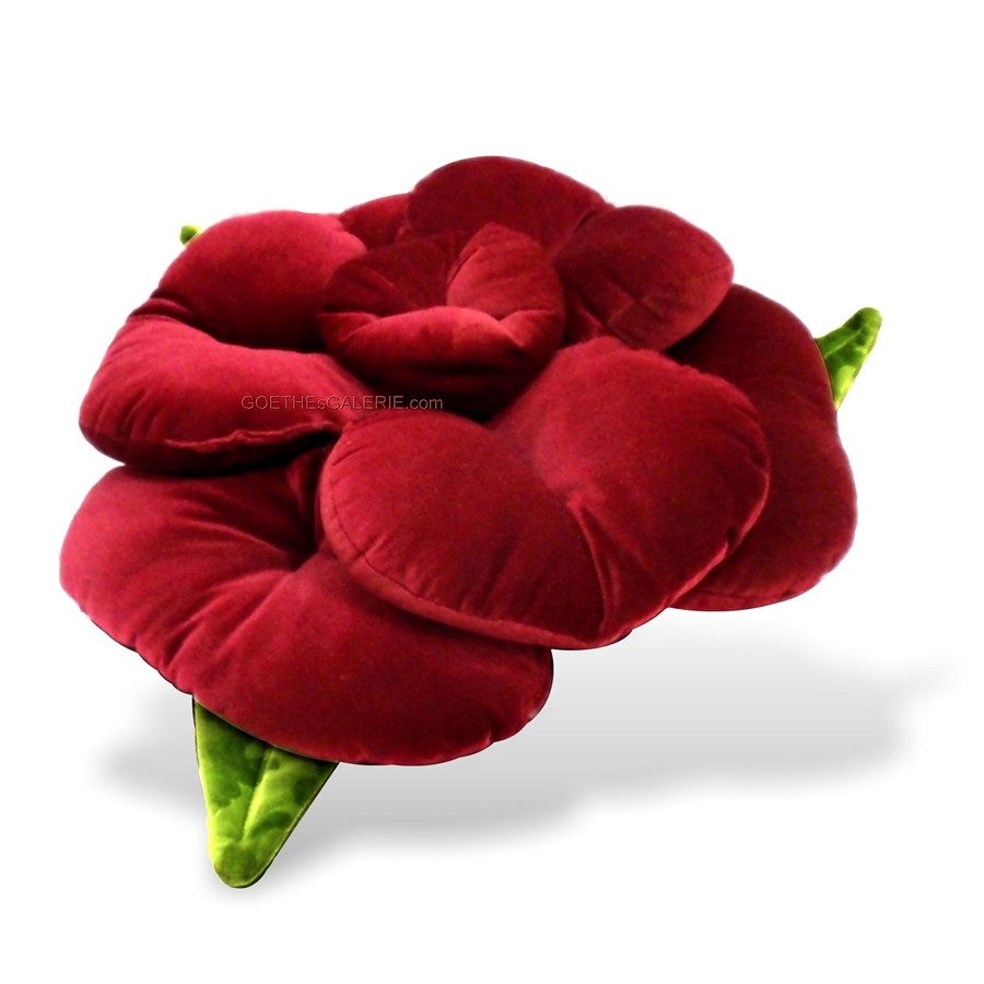 Bretz Cultsofa Rosenkissen Kissen samtig rot Bretz Rosenkissen rot grün