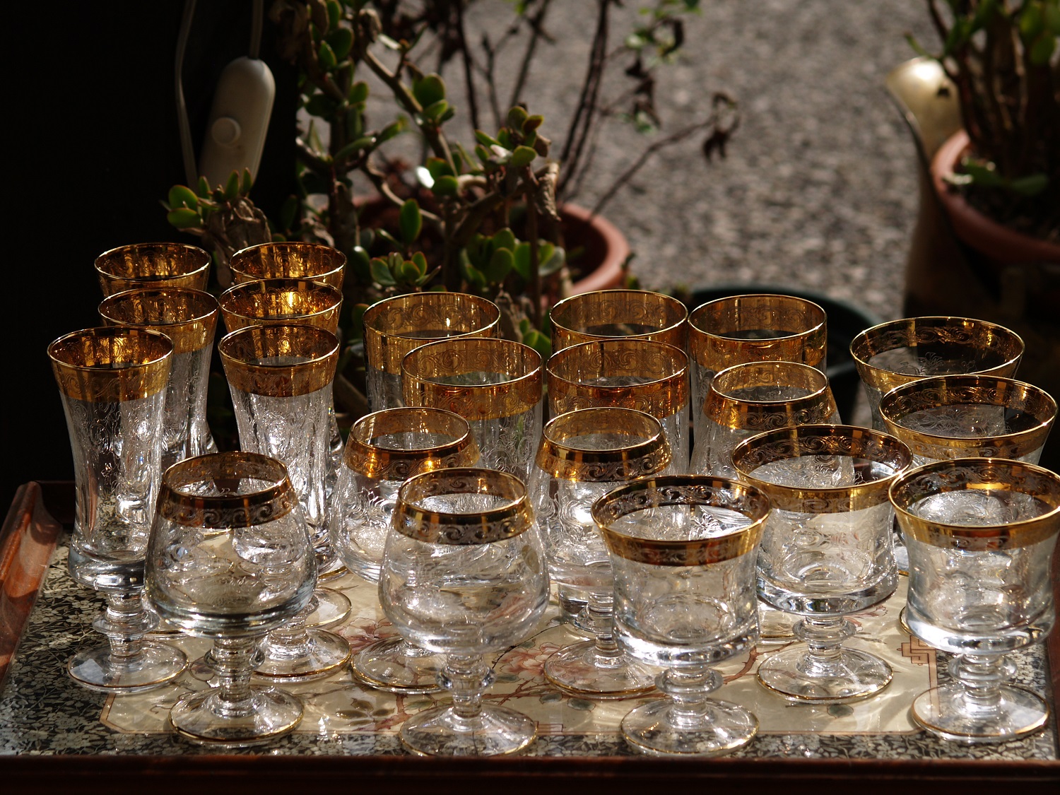 bleikristall gläser murano medici goldrand vergoldet 24ct wassergläser londgrink Weingläser Sektgläser Cognac Whisky glas