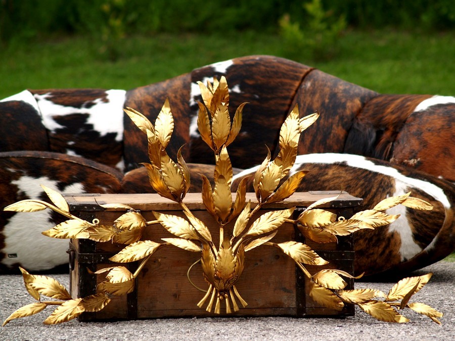 Vintage Wandlampe golden