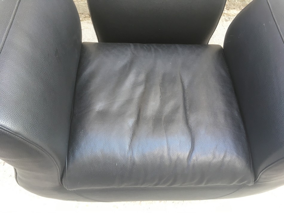 Bretz Sessel Moon Leder schwarz