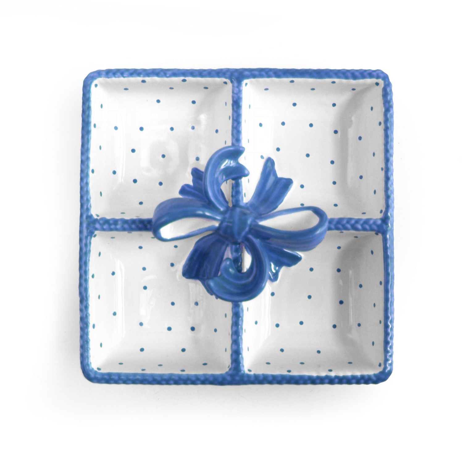 Gmundner Keramik Masche eckig blau