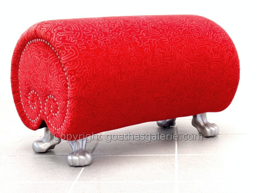 Bretz Gaudi Hocker Keith Haring Stoff