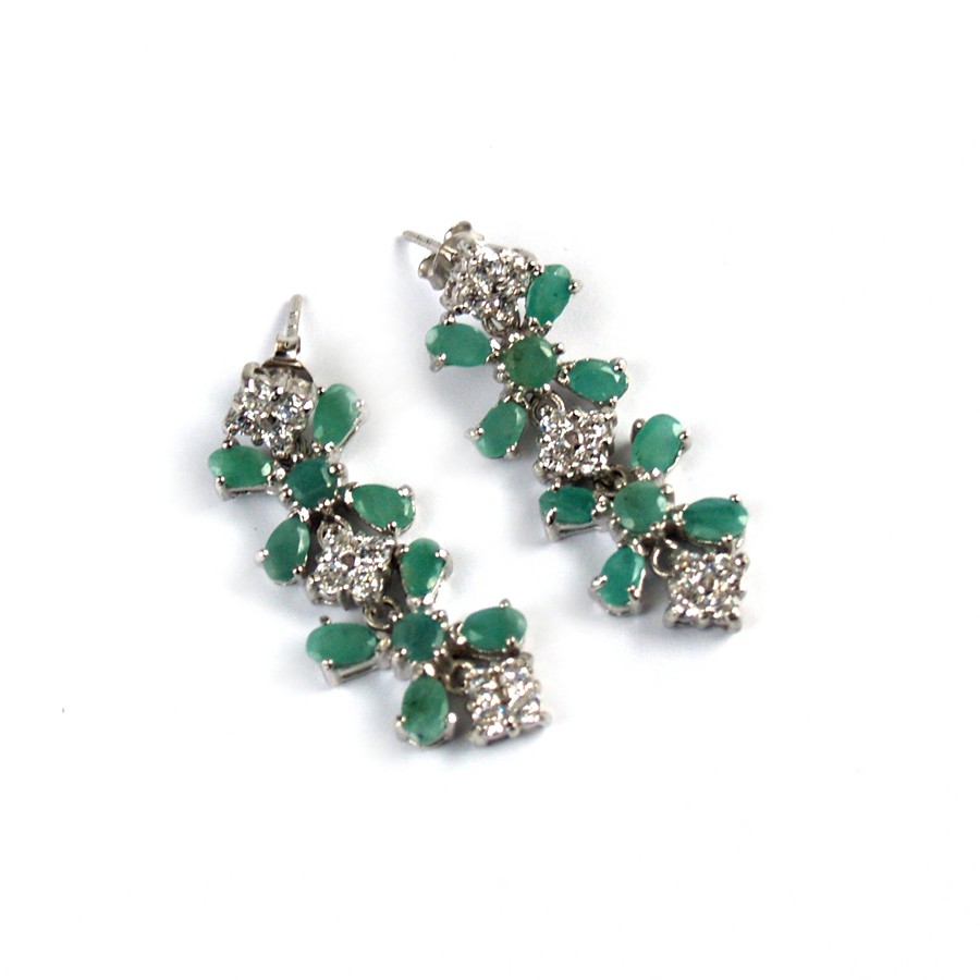 Ohrstecker Smaragd Zirkon