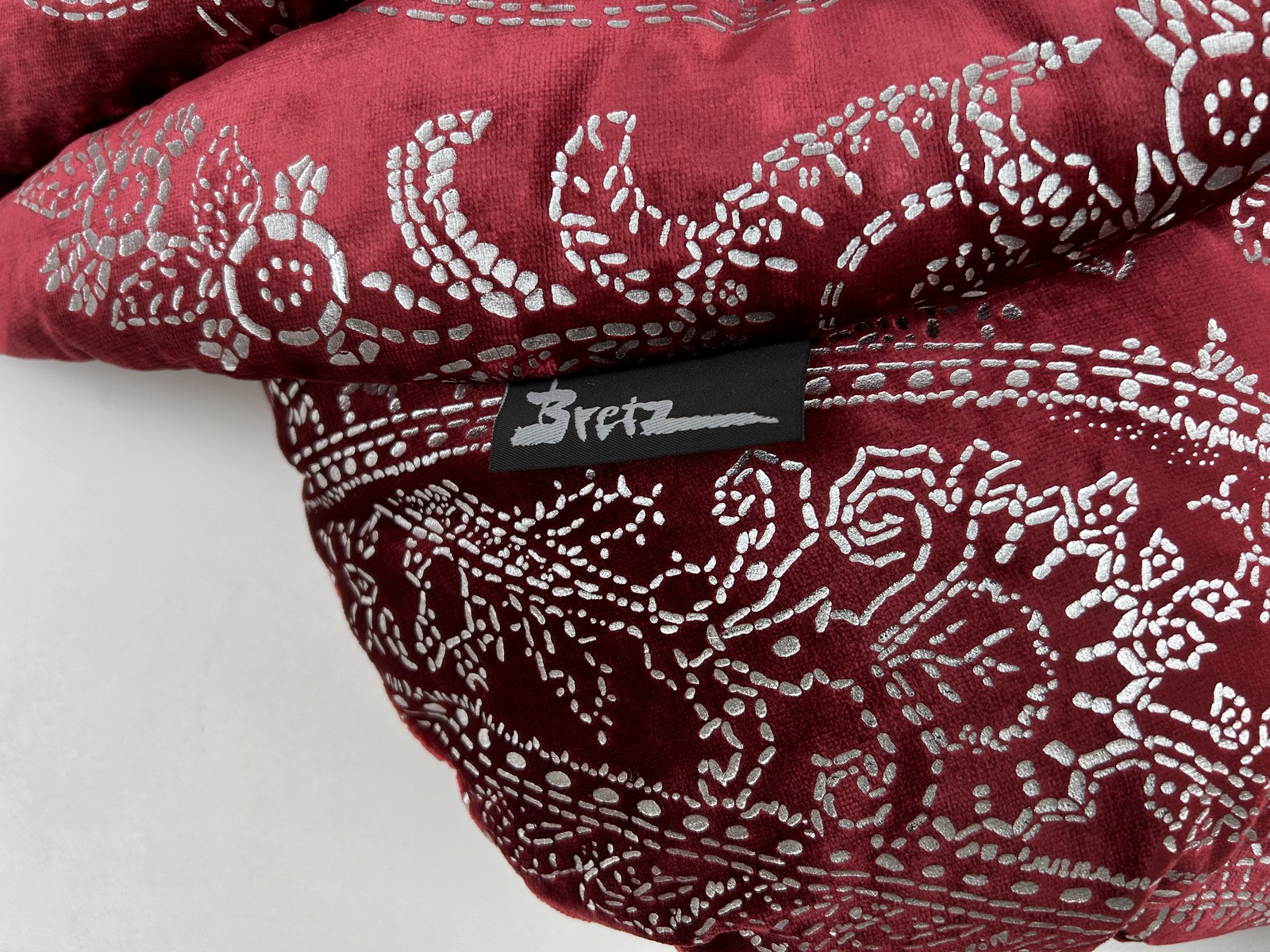 Bretz Rosenkissen Kissen Polster rot silber