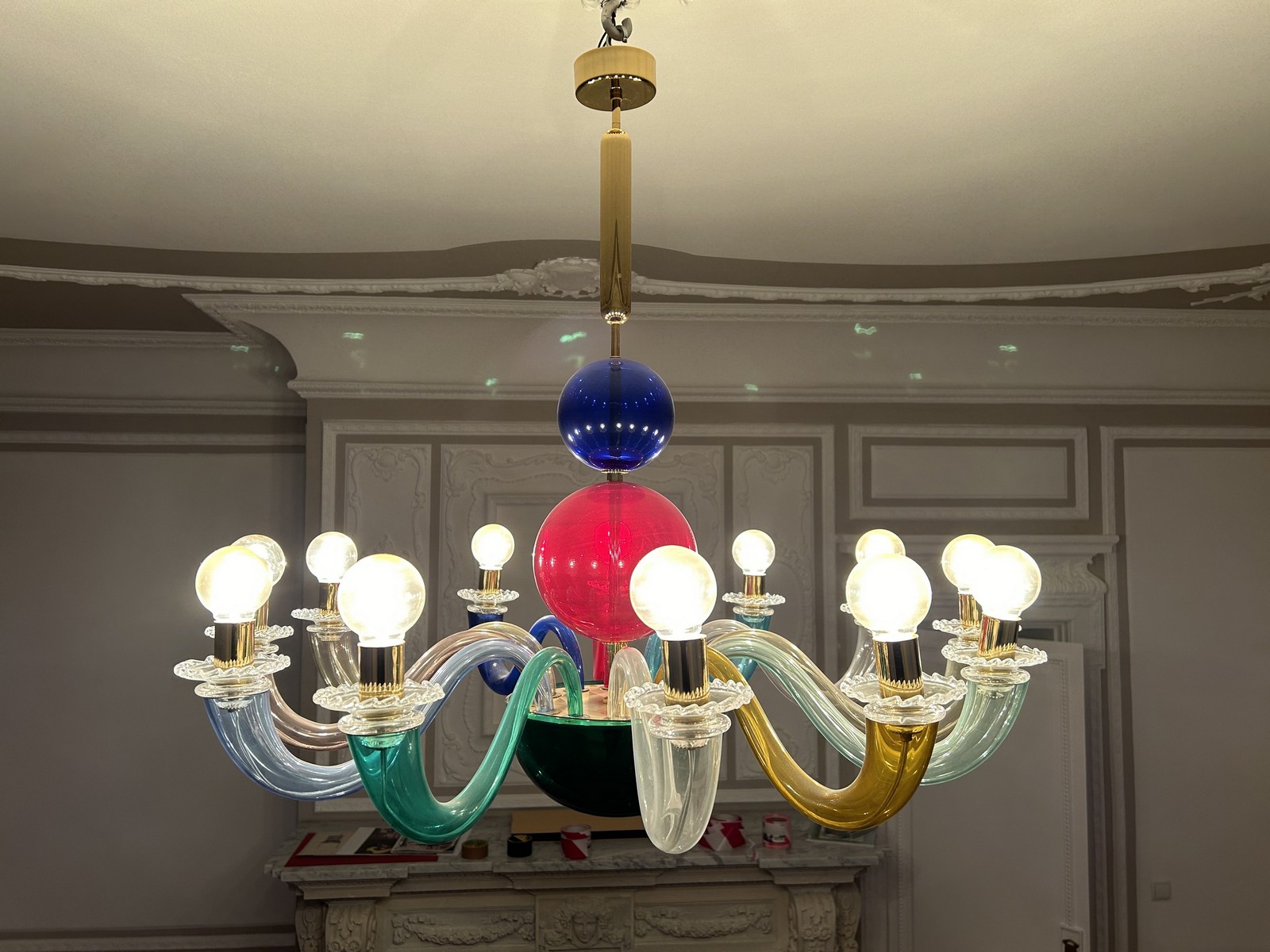 Gio Ponti Venini Kronleuchter 99.80 Multicolor 12-armig Gio Ponti Venini Kronleuchter 99.80 Multicolor 12-armig