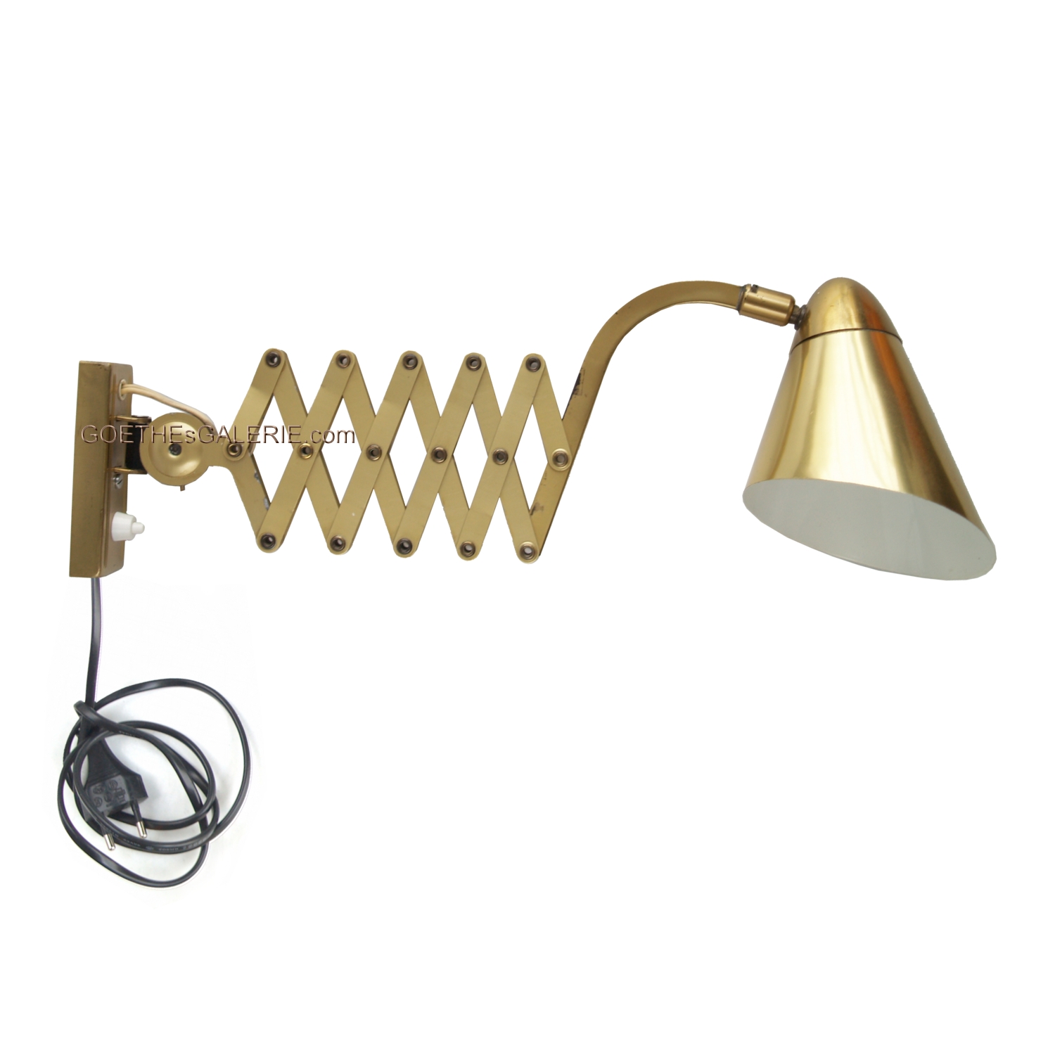 Wandlampe Scherenlampe Metall Vintage Retro Original ausziehbare Wandlampe