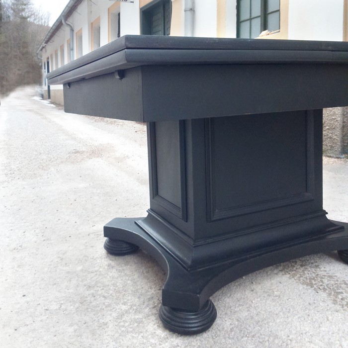 Jugendstil Tisch ausziehbar schwarz