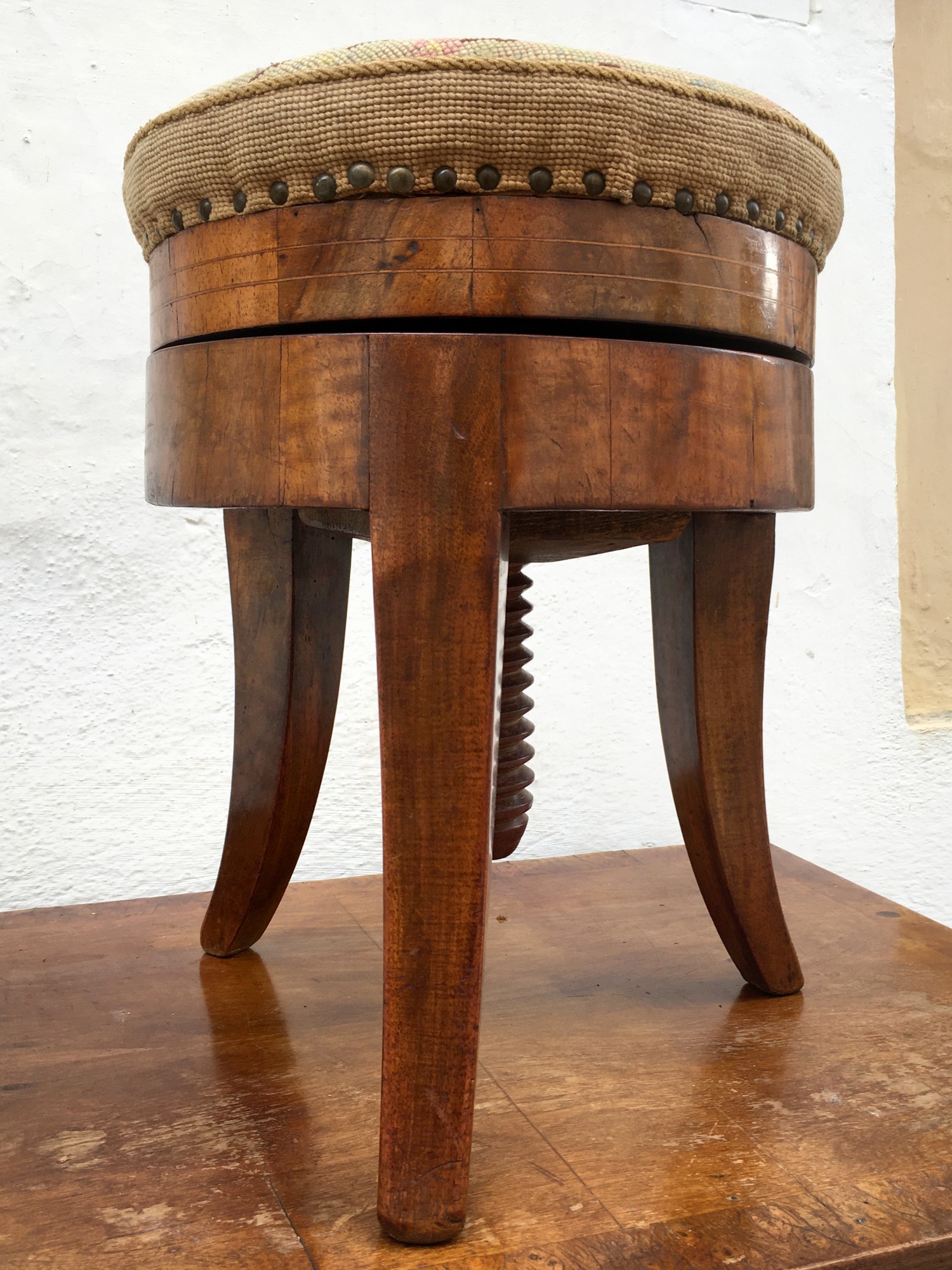 Klavierhocker original Biedermeier