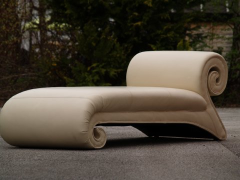 Designersofa Bretz Recamiere creme