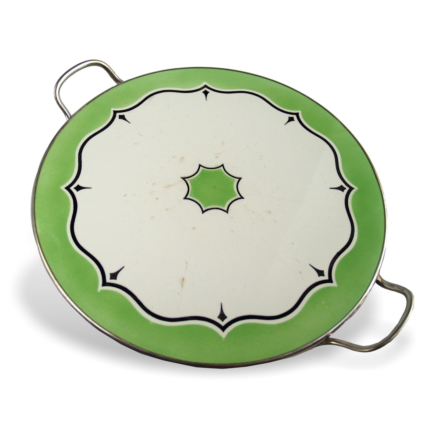 Vintage Tortenplatte ArtDeco Keramik Servierplatte Shabby Chic Tortenplatte ArtDeco Servierplatte