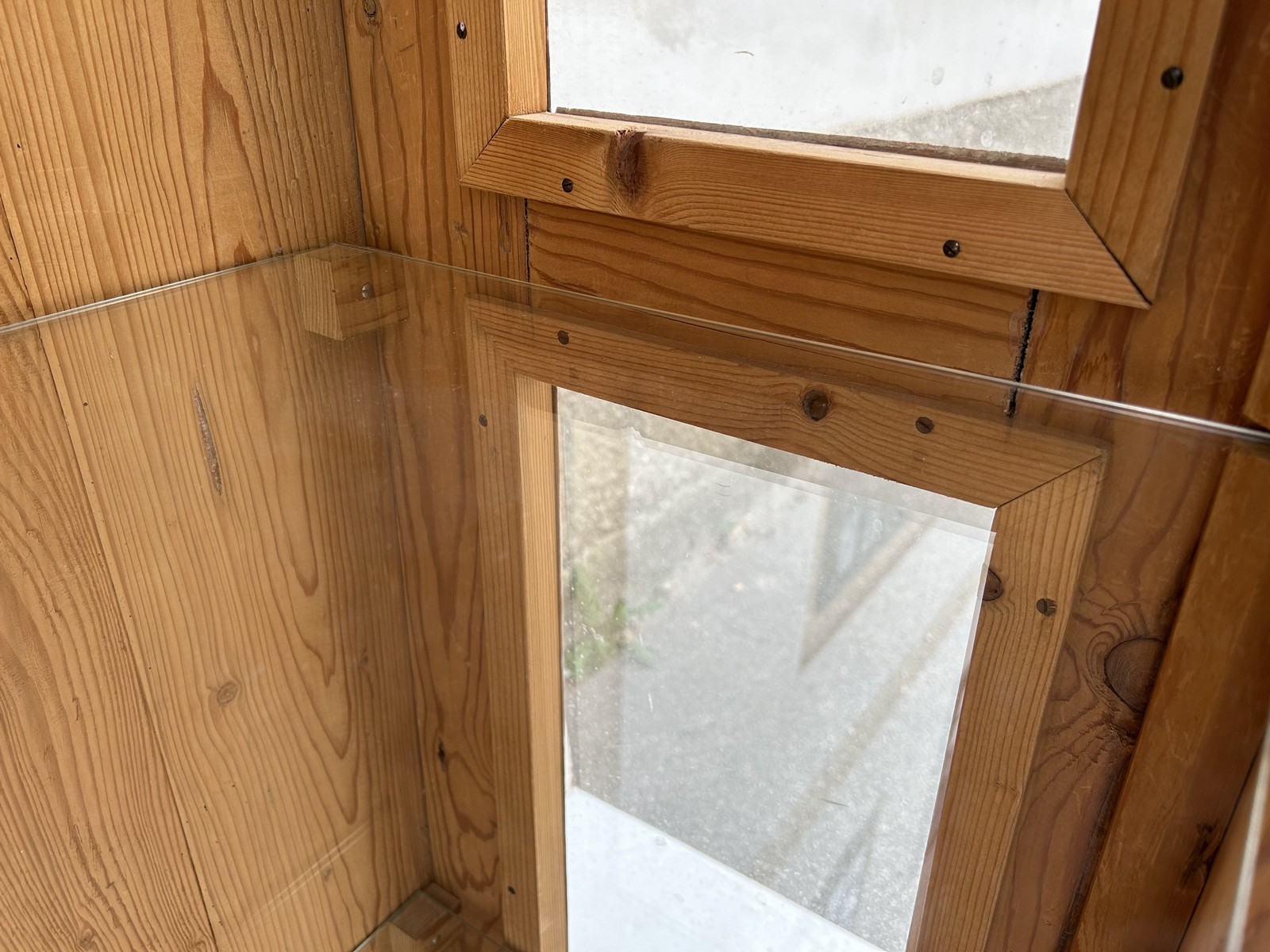 Bauernschrank Antiker Geschirrschrank Landhaus Vitrine