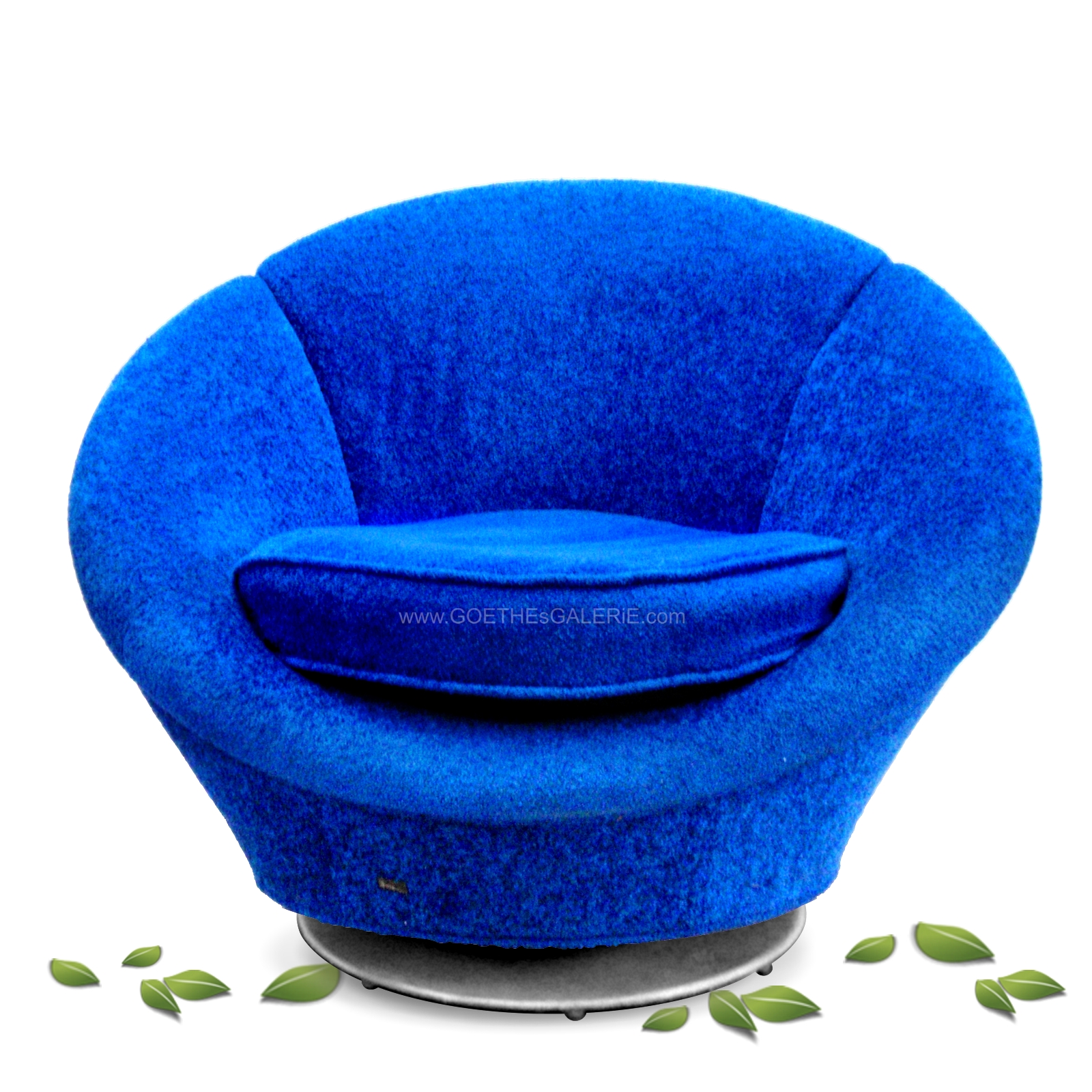 Bretz Sofastuhl Pool Ufo Schaukelstuhl Designklassiker Wippstuhl Bretz Pool Stuhl Sessel Ufo blau