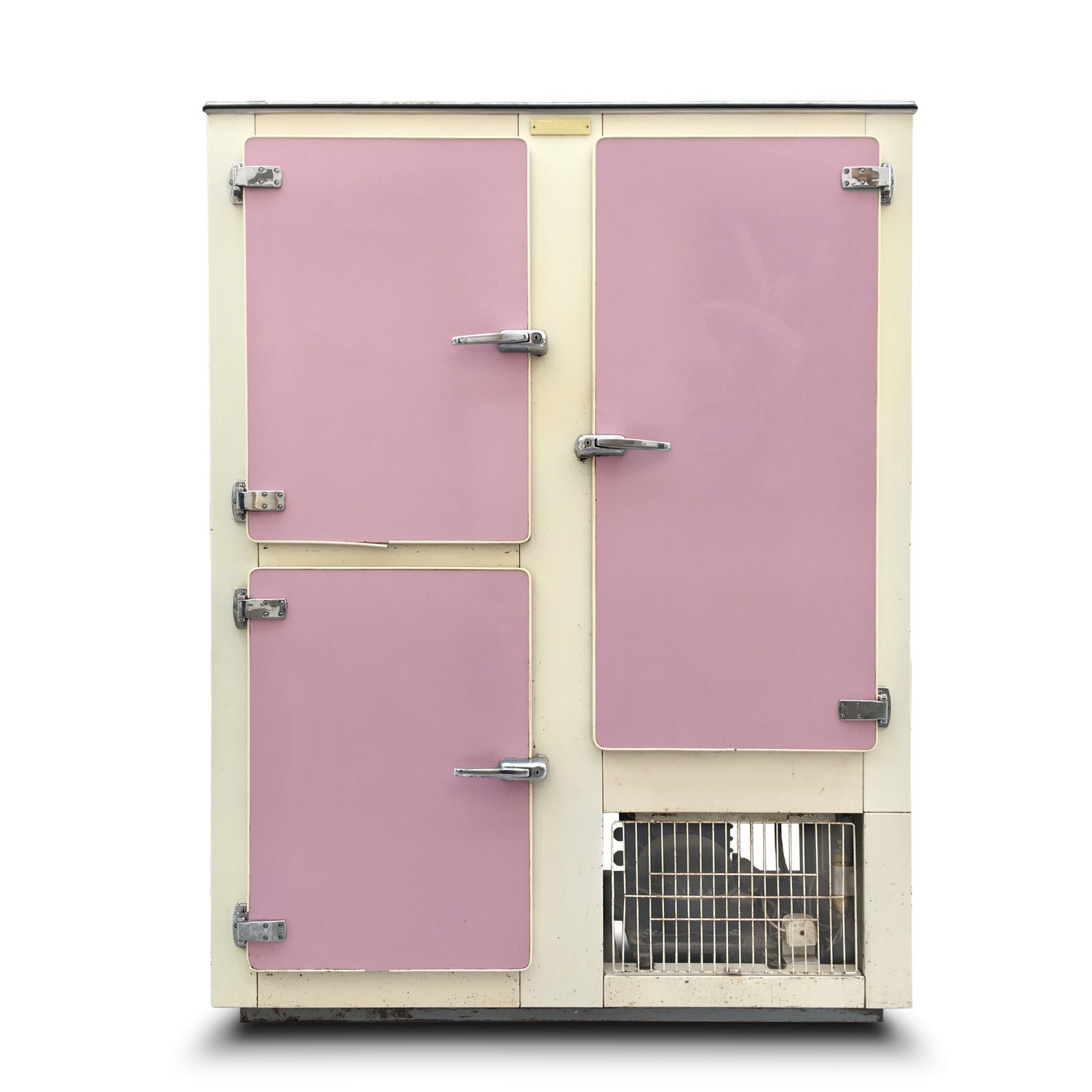 Retro Kühlschrank antik Vorratsschrank Küchenschrank Vintage rosa