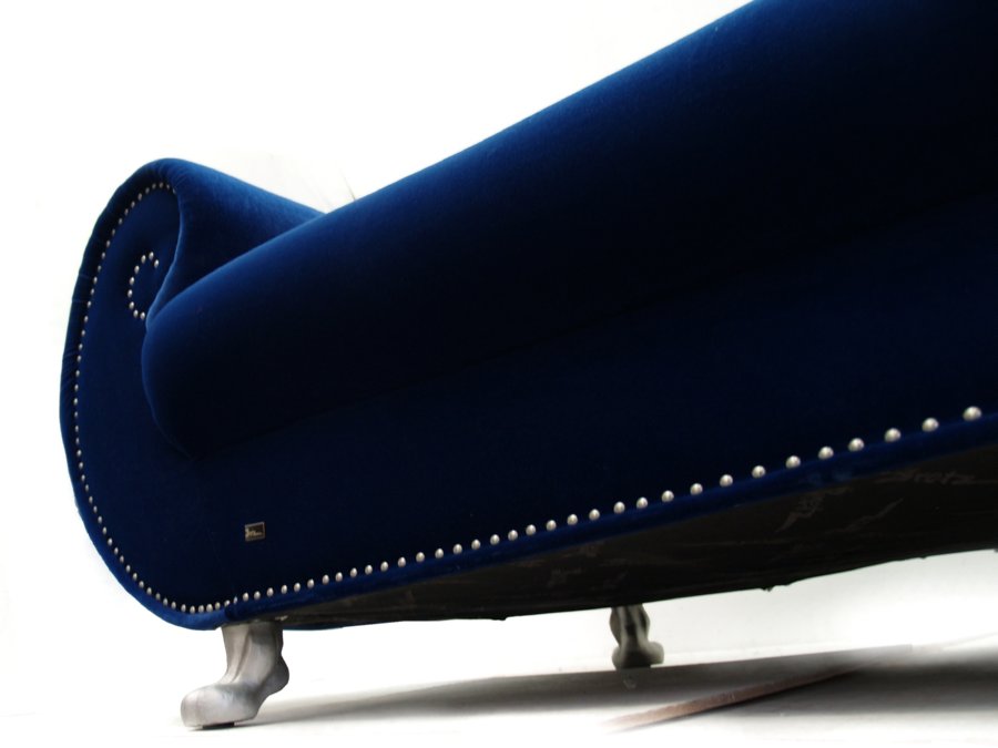 Bretz Sofa Gaudi Recamiere blau