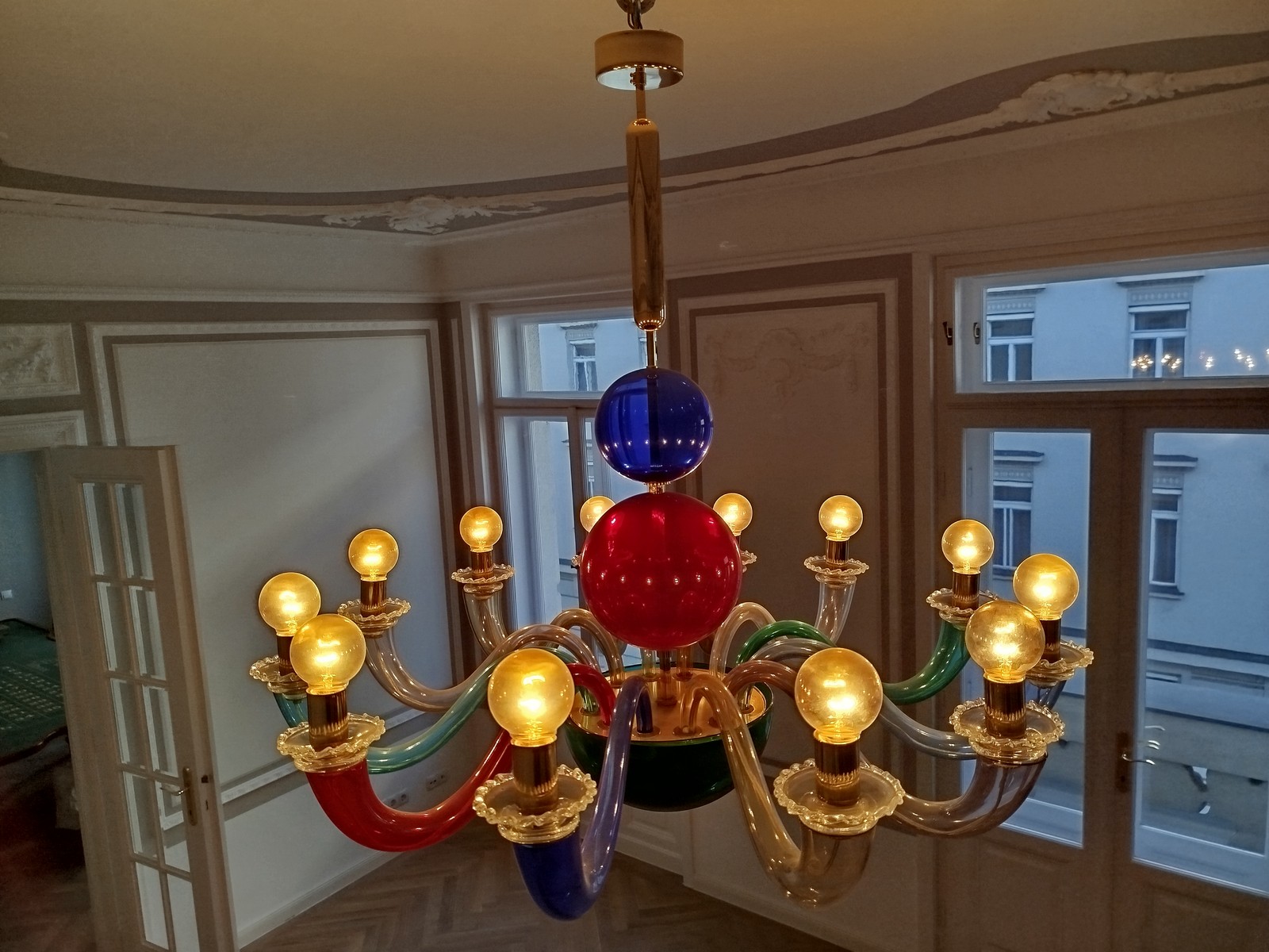 Gio Ponti Venini Kronleuchter 99.80 Multicolor 12-armig Gio Ponti Venini Kronleuchter 99.80 Multicolor 12-armig