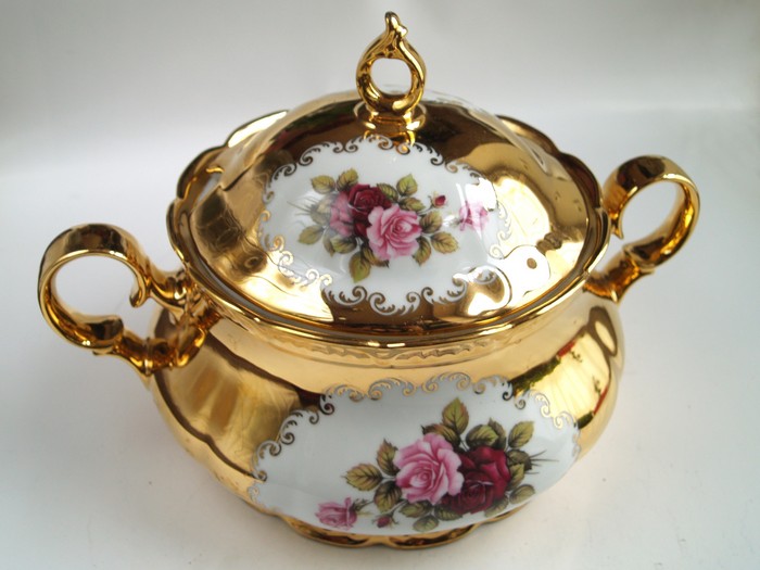 Suppentopf 24k Porzellan Shabby Chic Keksdose Bavaria Terrine