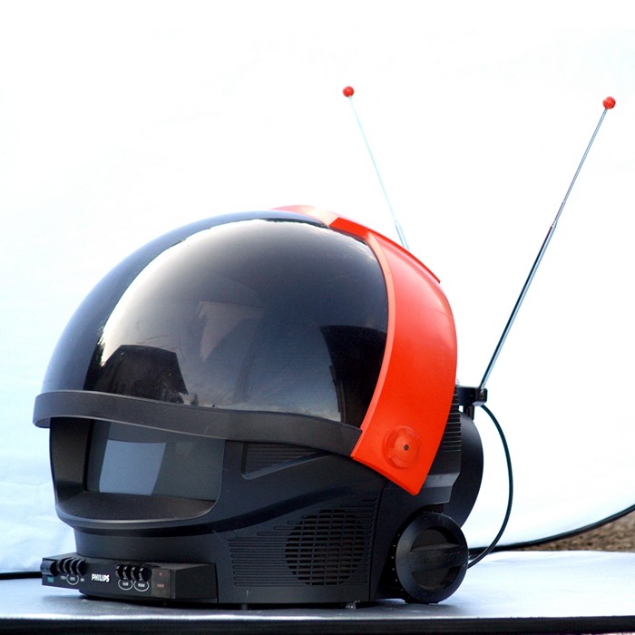 Helm Fernseher Retro orange