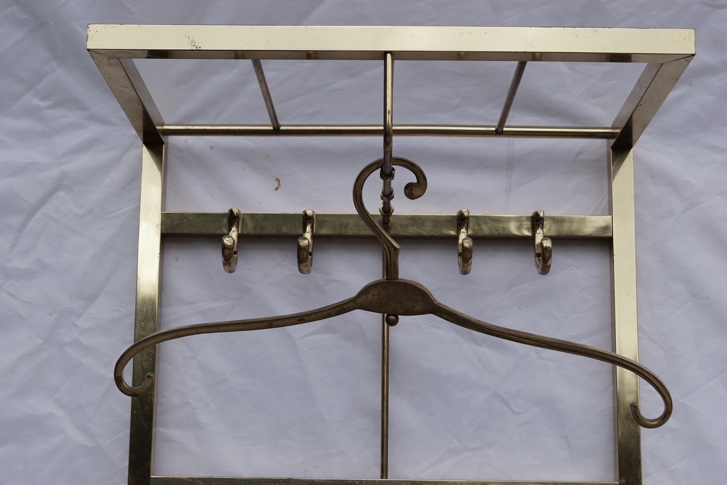 Garderobe Vintage Messing Hutablage Kleiderbügel