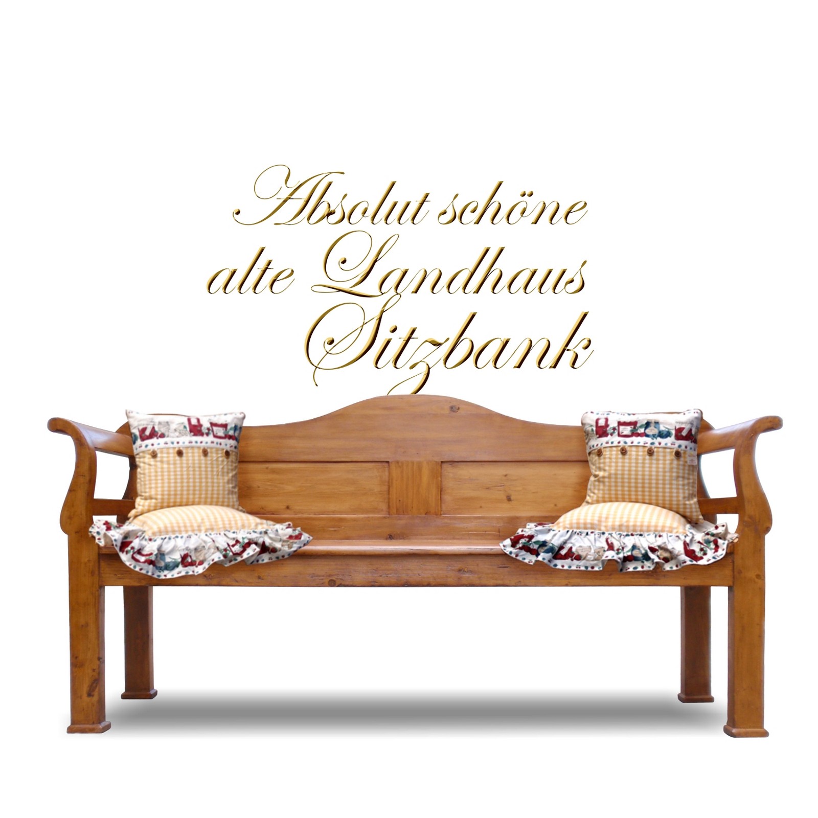 Küchensitzbank Küchenbank antik Sitzbank Weichholz Vintage Kuechensitzbank antik