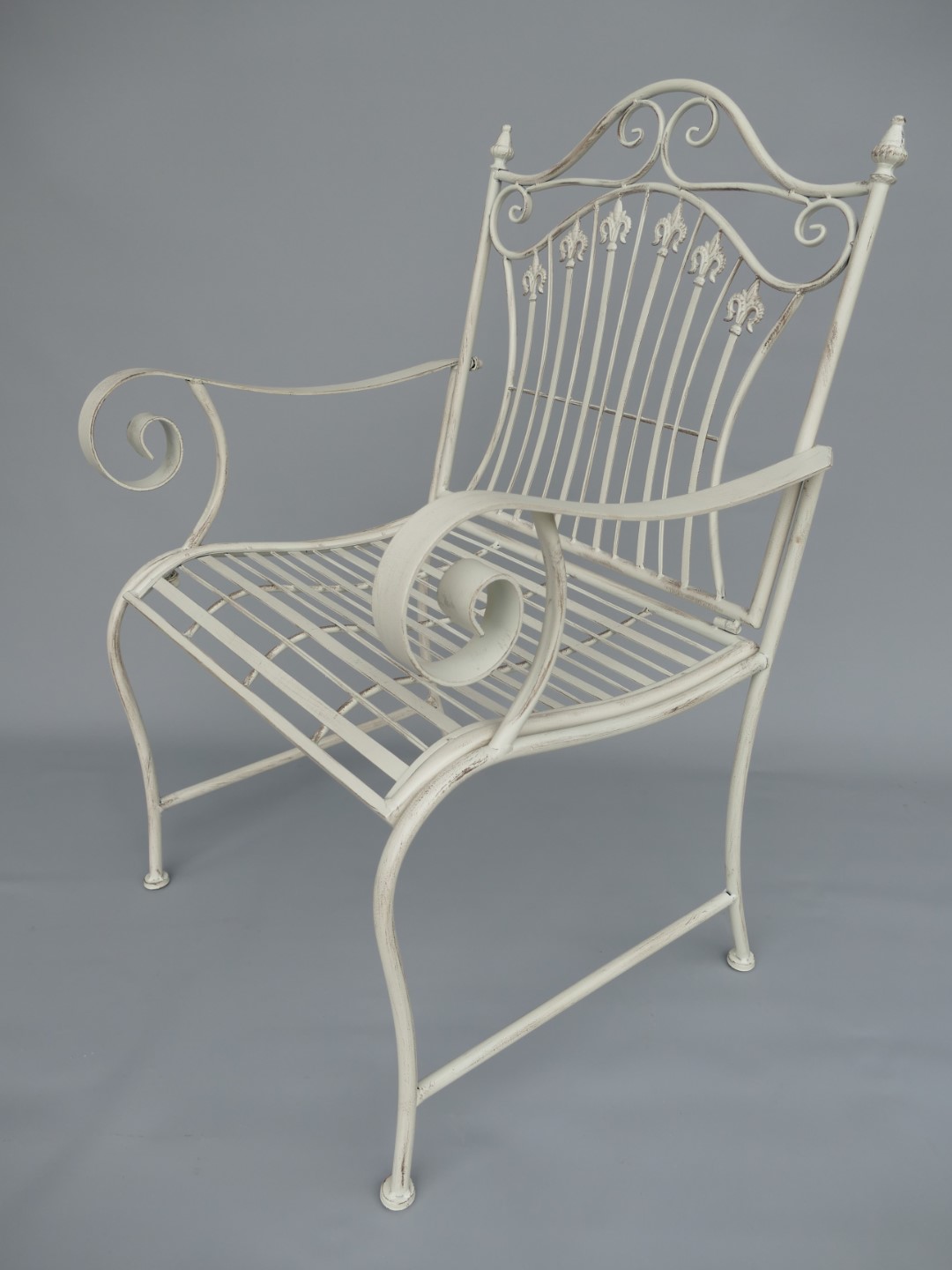 Stühle mit Armlehnen Metall französischer Vintage Look neu Gartentisch Stühle mit Armlehnen Metall französischer Vintage Look neu Gartentisch