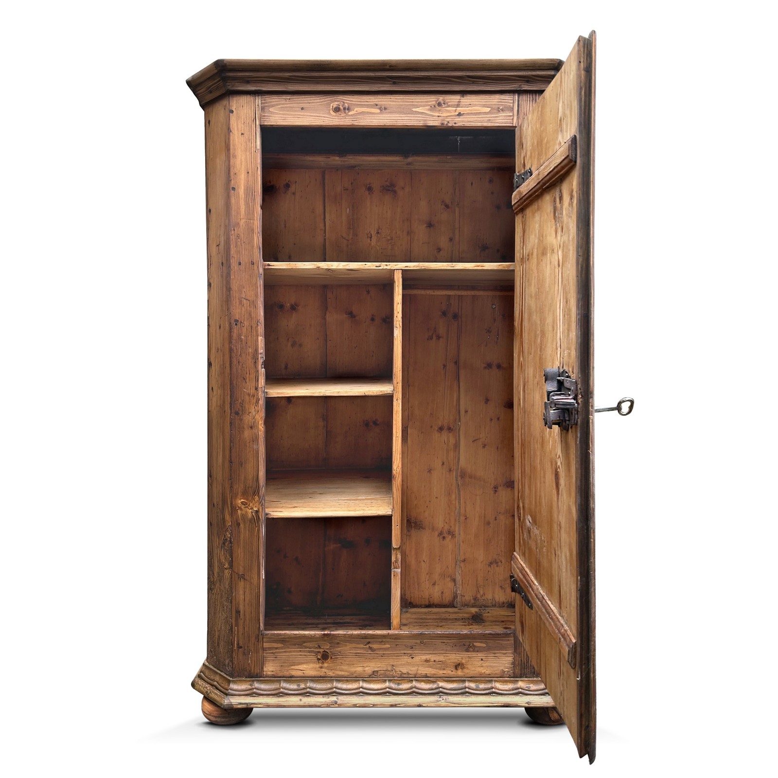 Bauernschrank rustikal Weichholz Dielenschrank antik frisch restauriert - Traumstück! Bauernschrank 1840 rustikal Weichholz Dielenschrank antik restauriert