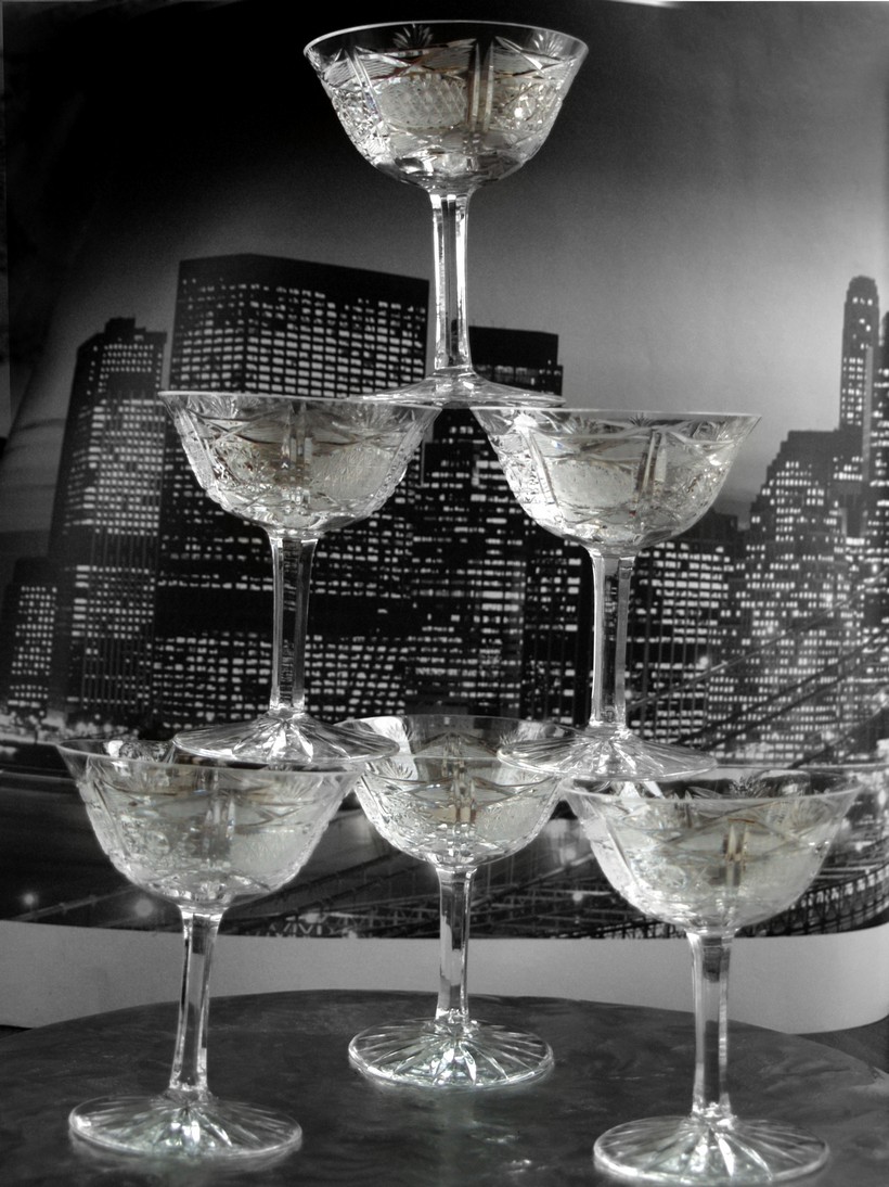 Bleikristall Champagnerschalen Champagnerfontäne