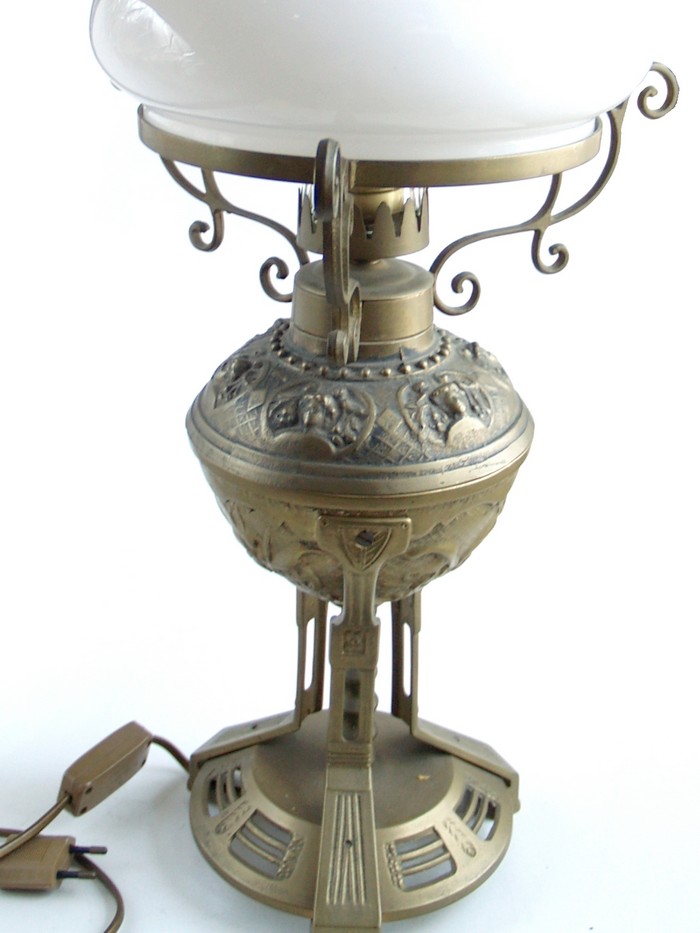 Tischlampe Metall Glas