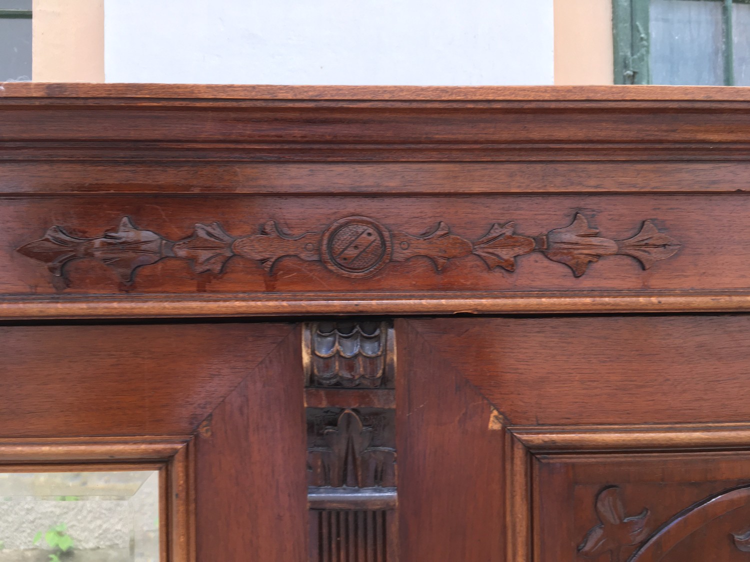 Kleiderschrank Spiegelschrank Schrank Kasten antik Jugendstil Garderobenschrank