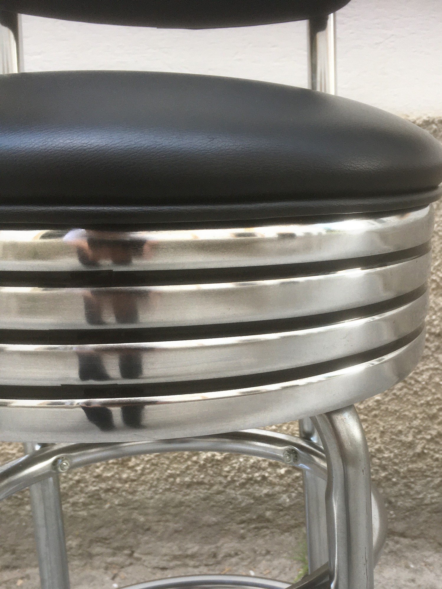 Barhocker American Stahlrohr Retro Rockabilly Lehne Diner 50s Stuhl