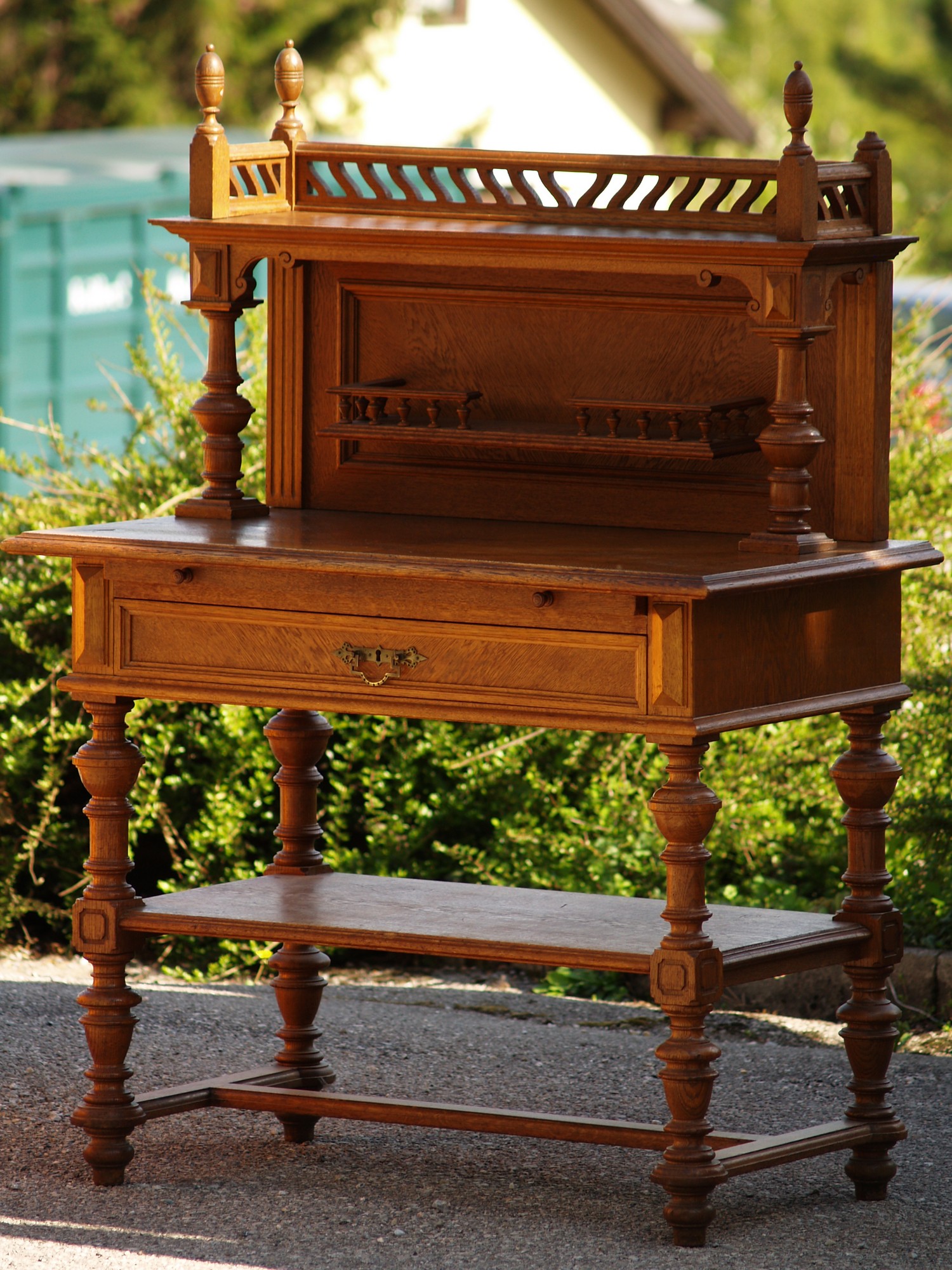 Buffet Schrank Anrichte Möbel antik Regal Holz Vollsäulen Kommode Konsole