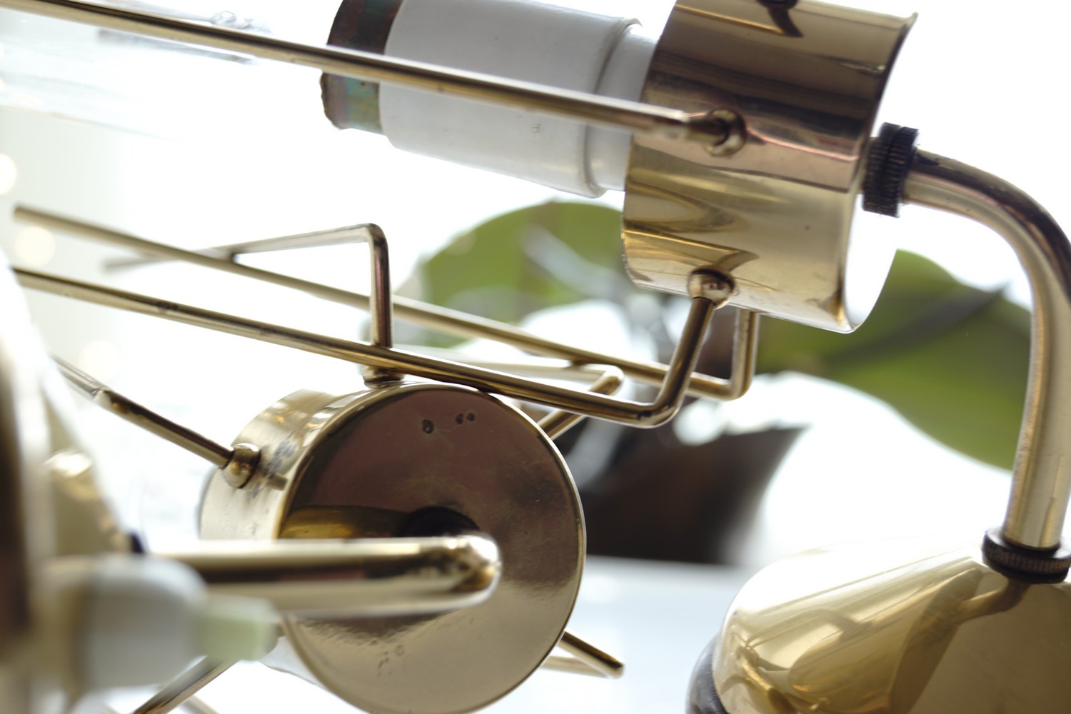 Wandlampen Midcentury Messing Industrialdesign Retro Edisonbirne 60er- 70er-Jahre