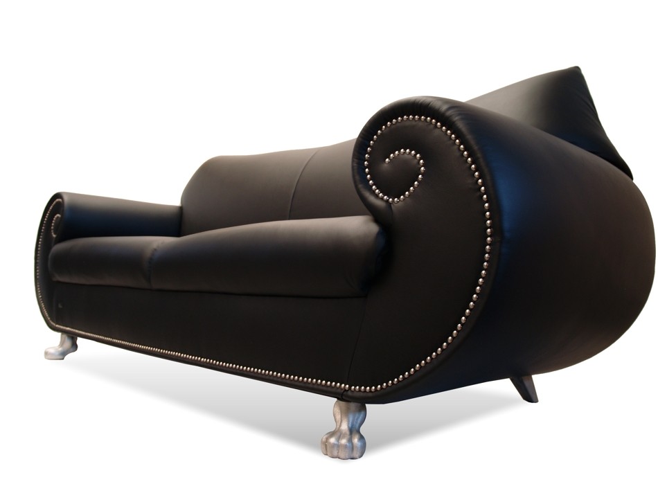 Bretz Sofa Gaudi Ledersofa schwarz