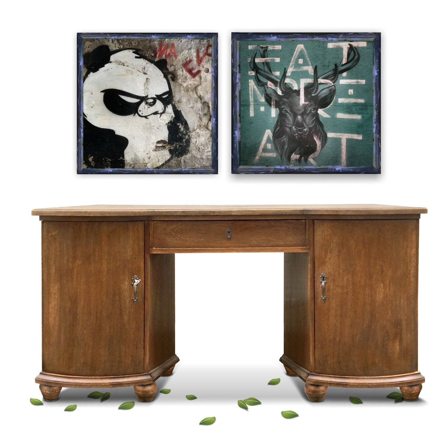 Schreibtisch antik Freisteher Bürotisch schlicht elegant bombiert Schreibtisch antik Freisteher Bürotisch schlicht elegant bombiert