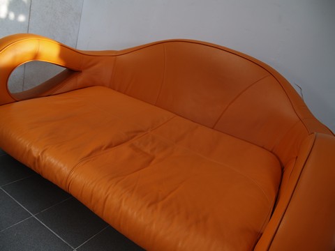 Bretz Slowrider Sofa Ledersofa orange