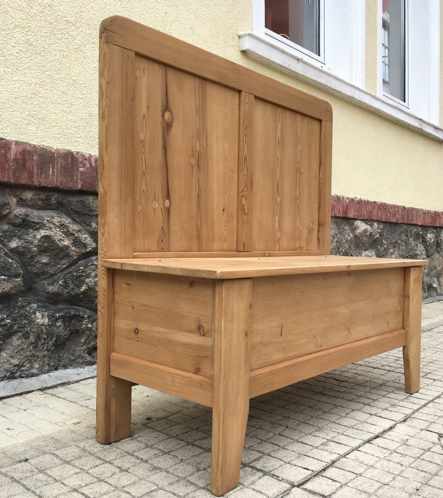 Truhenbank Sitzbank Truhe Truhensitzbank Weichholz Landhausstil zierlich