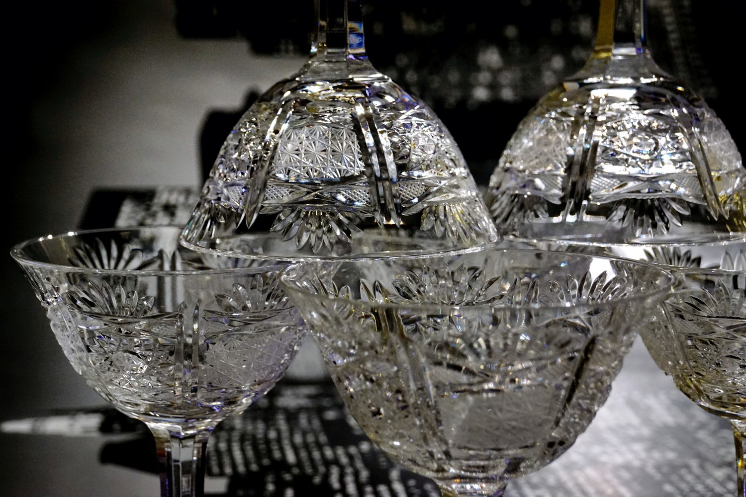 Bleikristall Gläser Vintage wie neu Apperitiv Champagnerschalen geschliffen