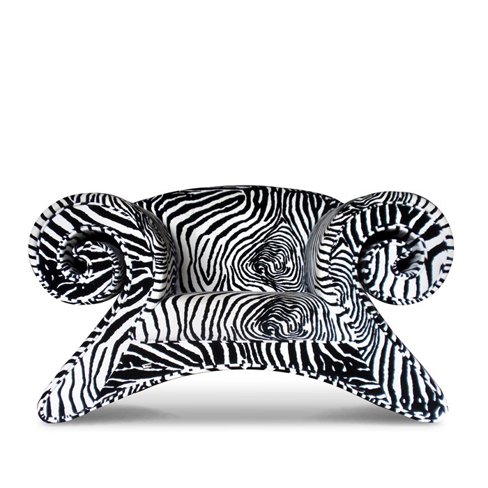 Designsofasessel Vintage Zebra Bretz Mammut Sessel