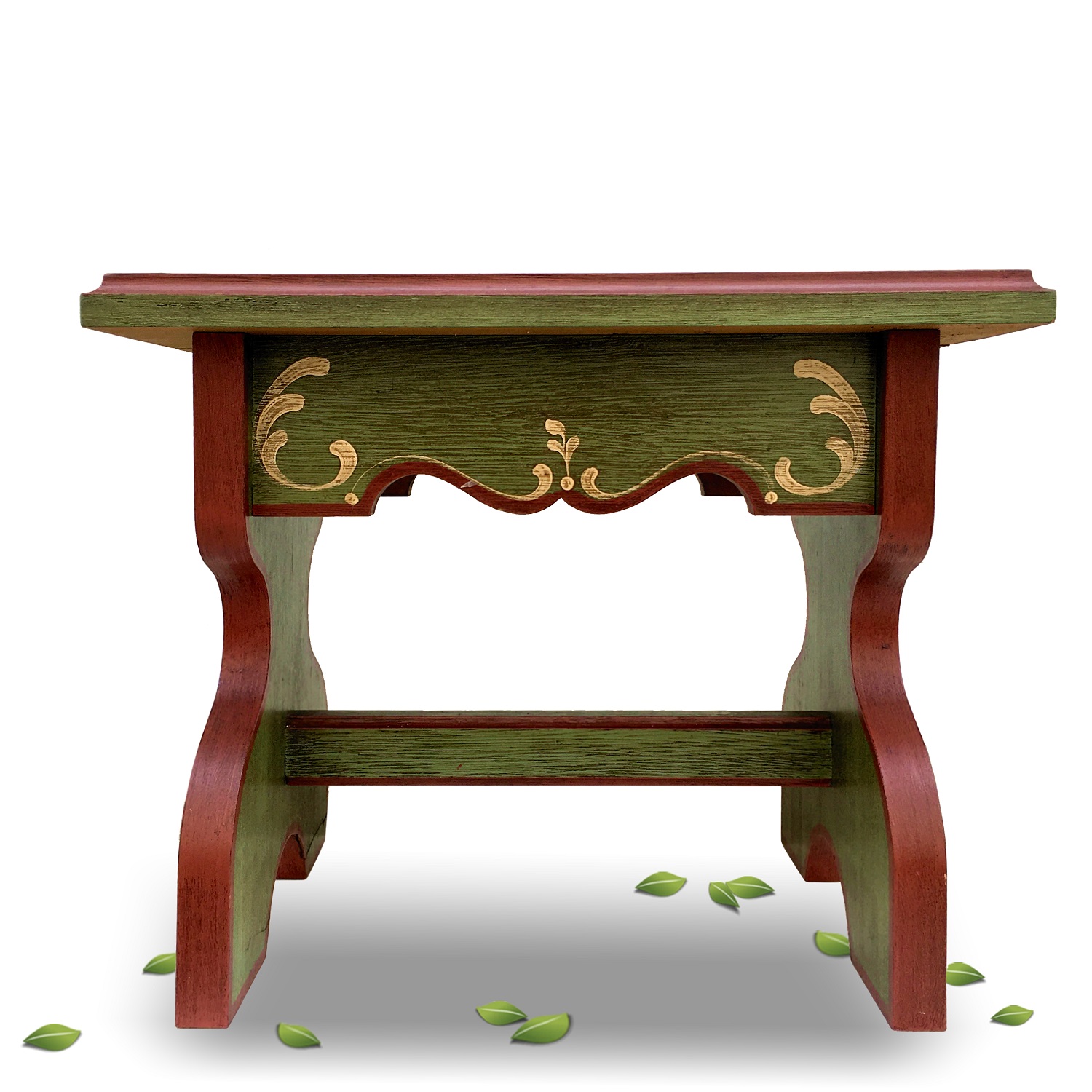 Voglauer Hocker Schemel grün Fußhocker Beistelltisch voglauer hocker anno grün bemalt rot stuhl möbel kaufen lieferung