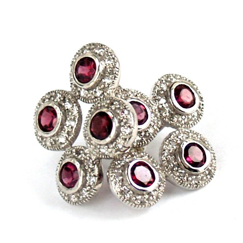 Ohrstecker Rhodolith Silber 925