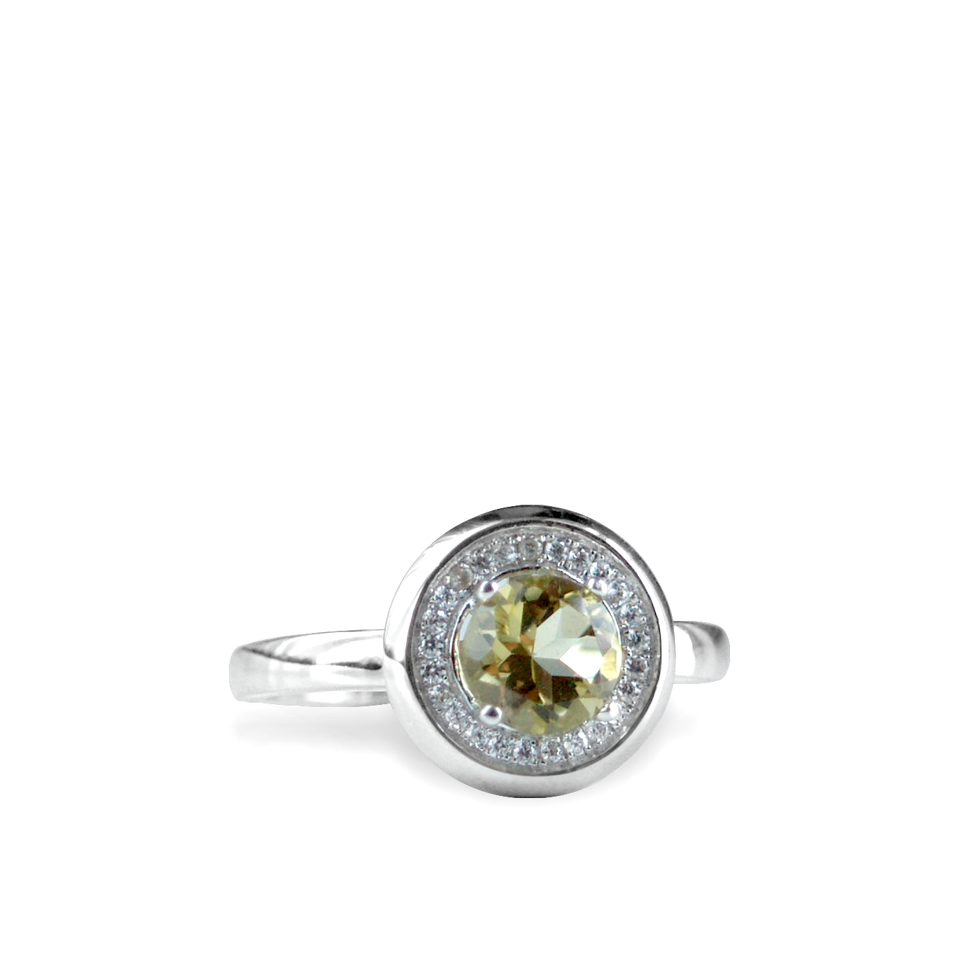Ring 925 Silber Zirkonsteine Lemon Quartz Handarbeit Ring 925 Silber Zirkonsteine Lemon Quartz Handarbeit