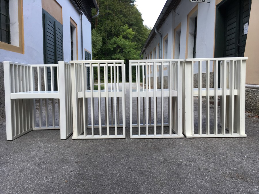 Sprossen Stühle weiß Vintage