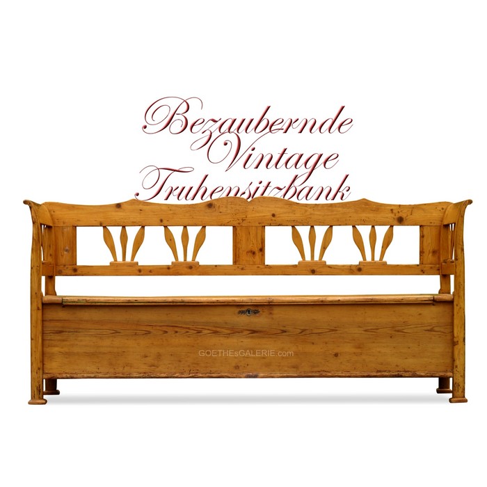 Küchenbank Sitztruhe antik Sitzbank Truhenbank Biedermeier Sitzbank Biedermeier