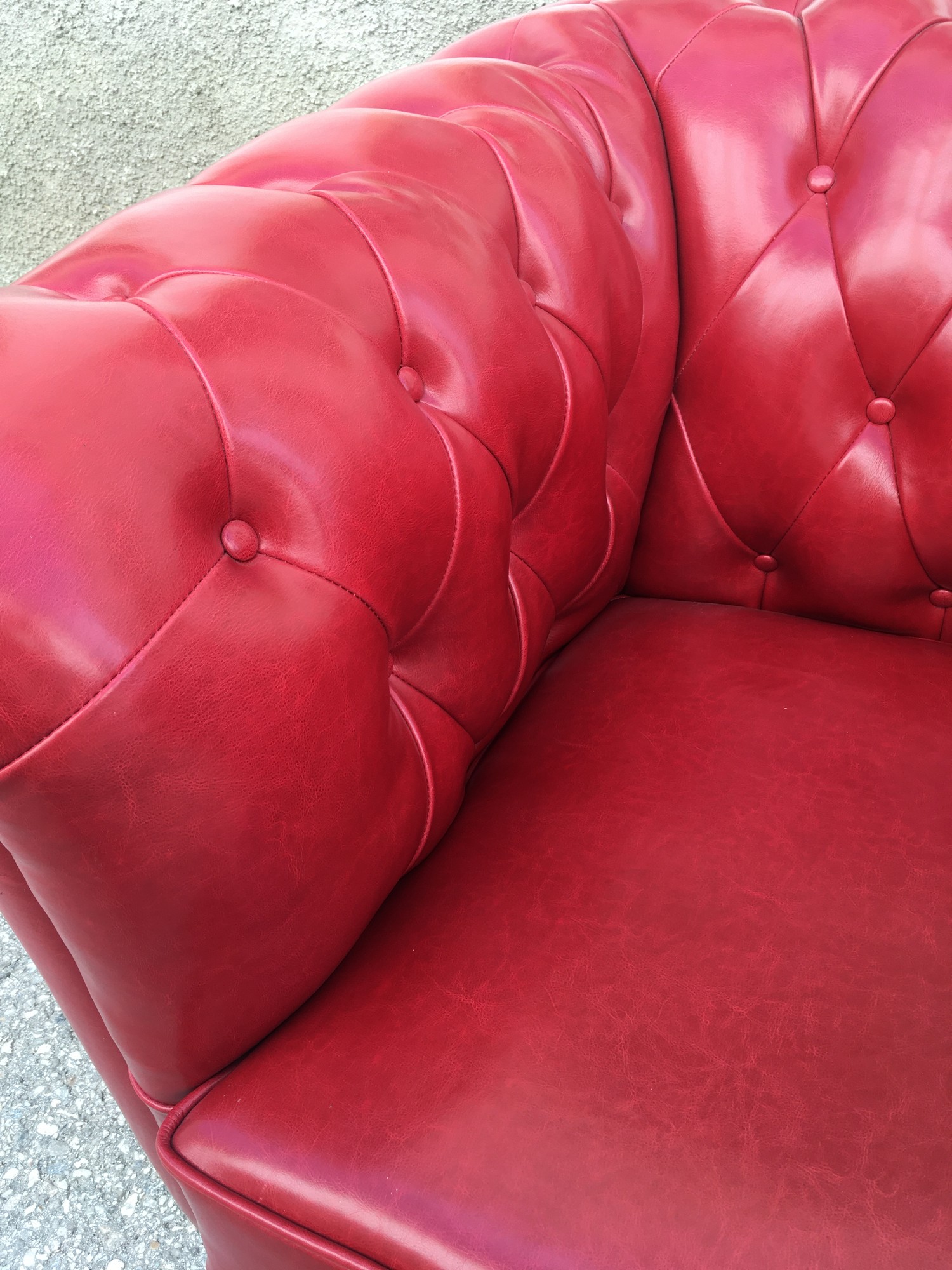 Chesterfield Sessel Clubsessel Stuhl Lederstuhl rot Armlehnstuhl