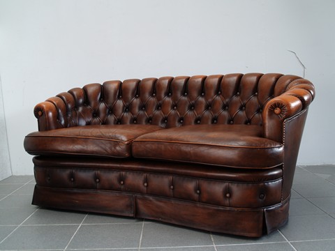 Chestefield Sofa Leder braun