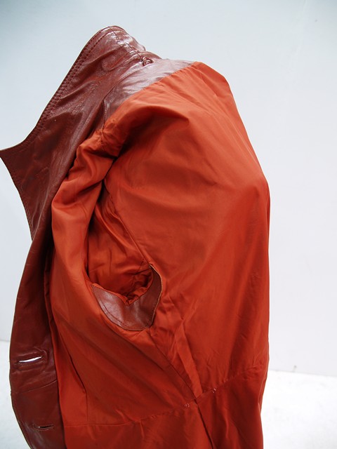 Retro Ledermantel braun