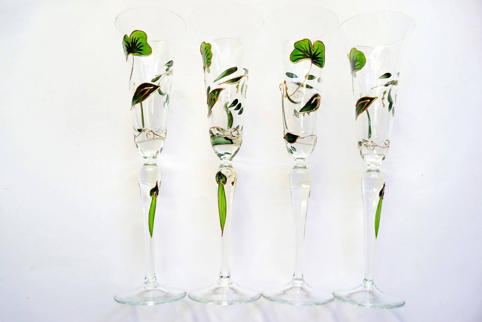 Nagel Sektgläser Ginko Traumwelten Vintage Bleikristall Sektflöten
