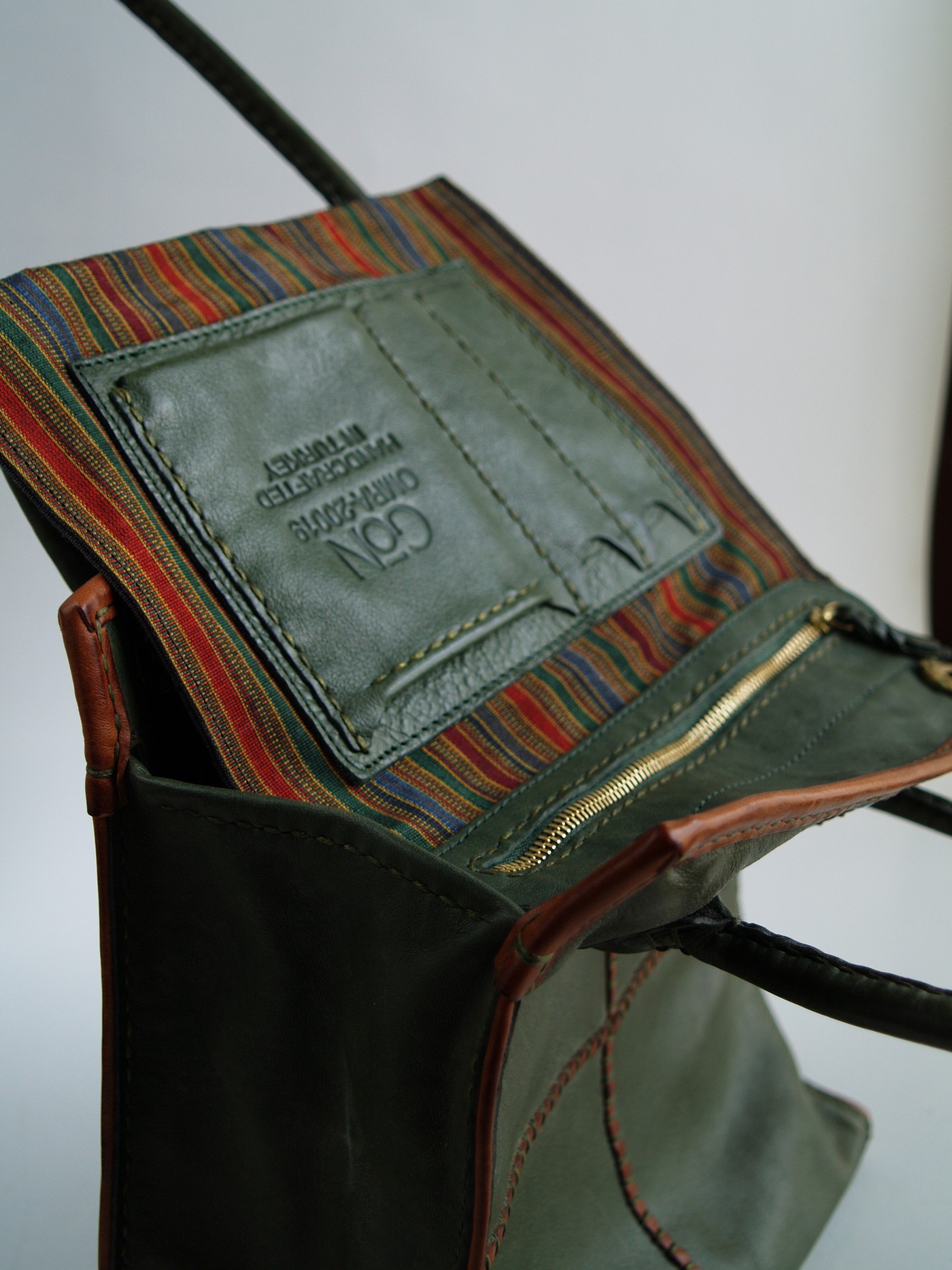 Gön Tasche Leder grün